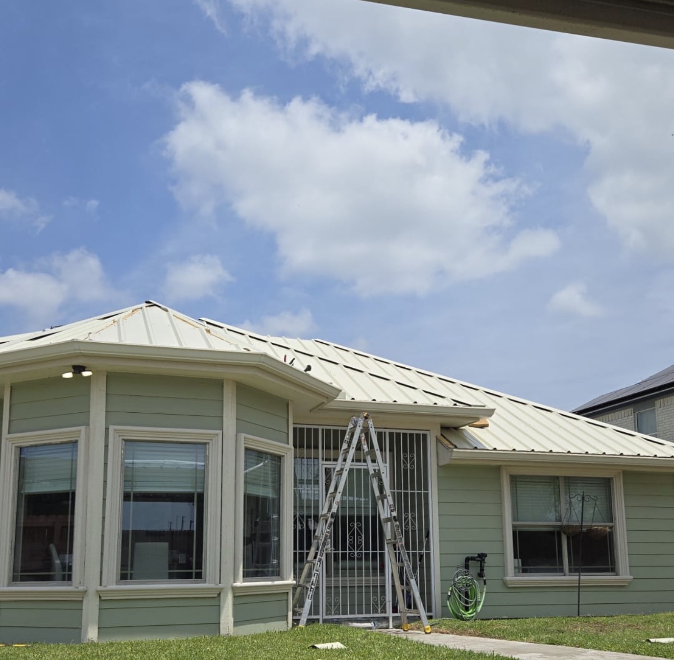 Residential metal roof installation detail